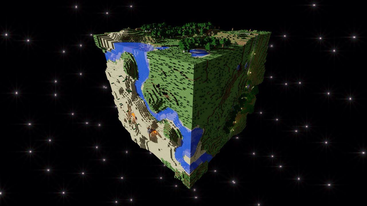 A mockup of the Earth as a cube